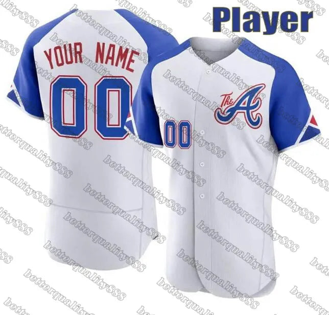 All-Star USA250 250th Ronald Acuna Jr. Braves Baseball Jersey 1 Ozzie Albies Spe - SitterJersey.com