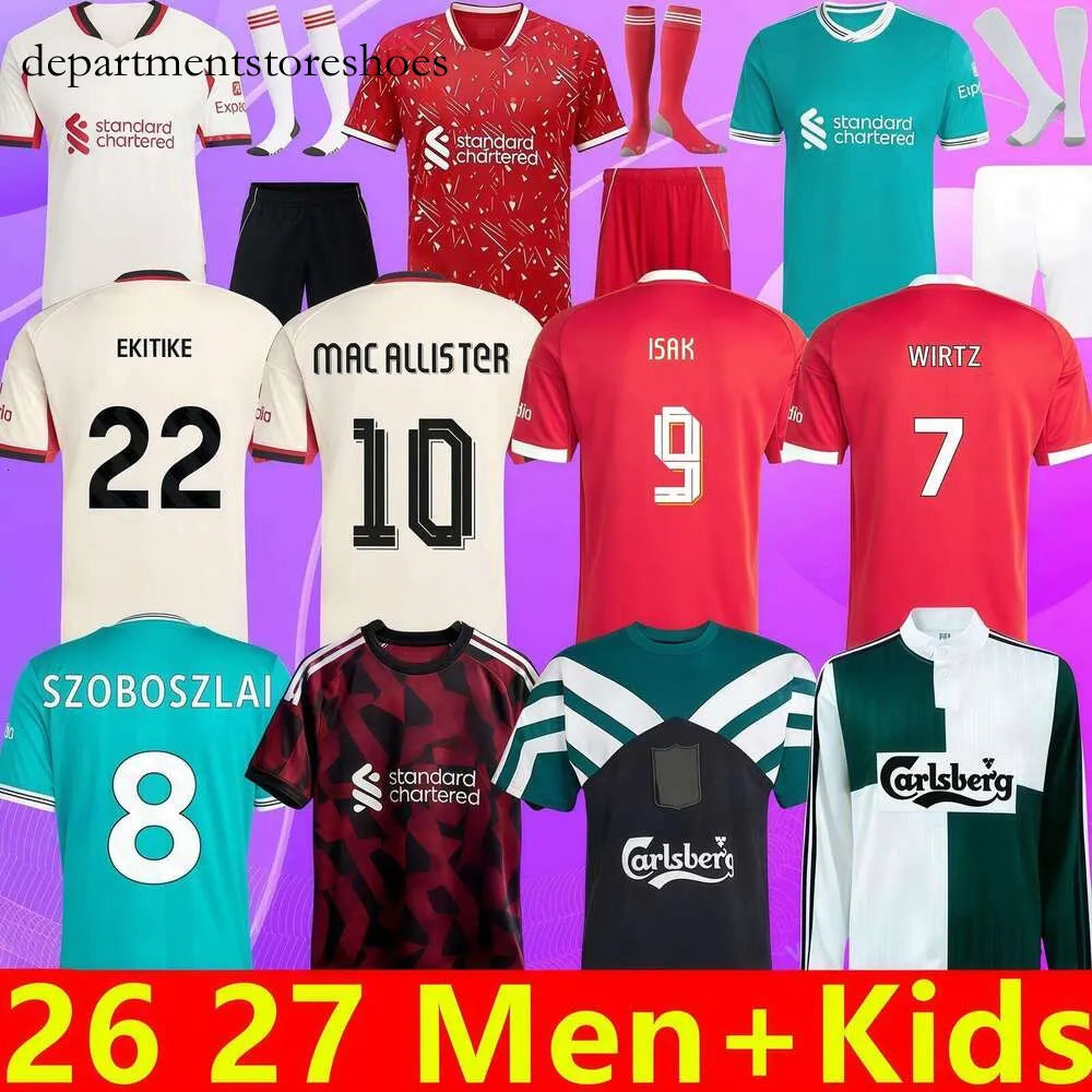 2026 ISAK EKITIKE WIRTZ DIOGO J. KERKEZ FRIMPONG M.SALAH liverpool 26 27 FC Foot - SitterJersey.com