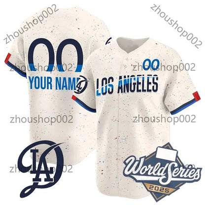 2025 Custom Dodgers Jersey Shohei 17 Ohtani Mookie 50 Betts 18 Yamamoto Freddie  - SitterJersey.com