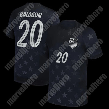 America Away Jersey Folarin Balogun 20 World Cup 2026 Shirt American National Te - SitterJersey.com