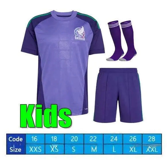 Mexico 2026 World Cup RAUL CHICHARITO Soccer Jersey 26 27 H LOZANO Kids Kit Foot - SitterJersey.com
