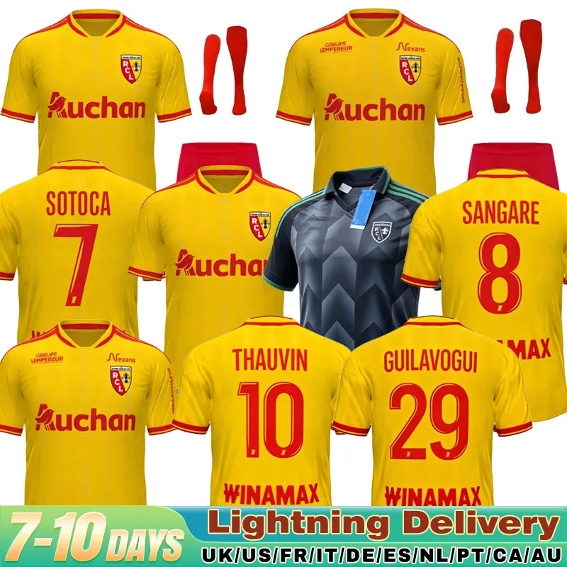 RC Lens 26 27 soccer jersey 2026 2027 SOTOCA SANGARE THAUVIN GUILAVOGUI jerseys  - SitterJersey.com