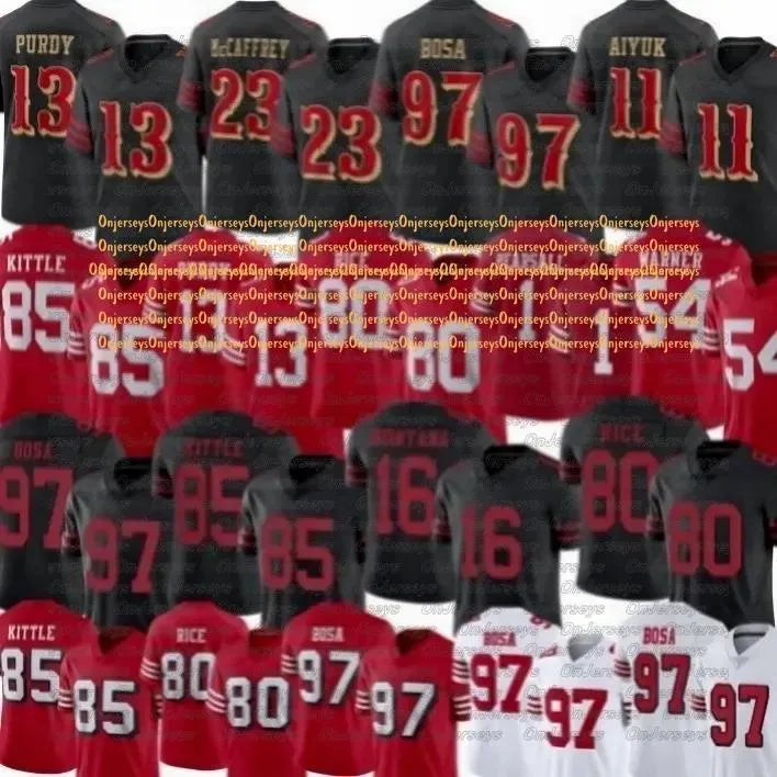 San Franciscocity 49erss Jesrey Mike Evans Christian McCaffrey Brock Purdy Footb - SitterJersey.com