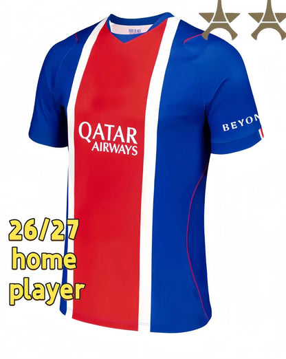 Psge jersey 26 27 DEMBELE HAKIMI BARCOLA NEVES ZAIRE EMERY DONNARUMMA MARQUINHOS - SitterJersey.com