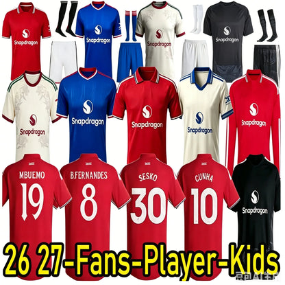 Manchester 26 27 soccer jerseys FERNANDES CUNHA SESKO unite AMAD MBEUMO MANIOO f - SitterJersey.com
