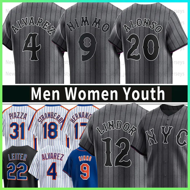 NY Jersey Mets Juan Soto Francisco Lindor Nolan McLean Francisco Alvarez Bo Bich - SitterJersey.com