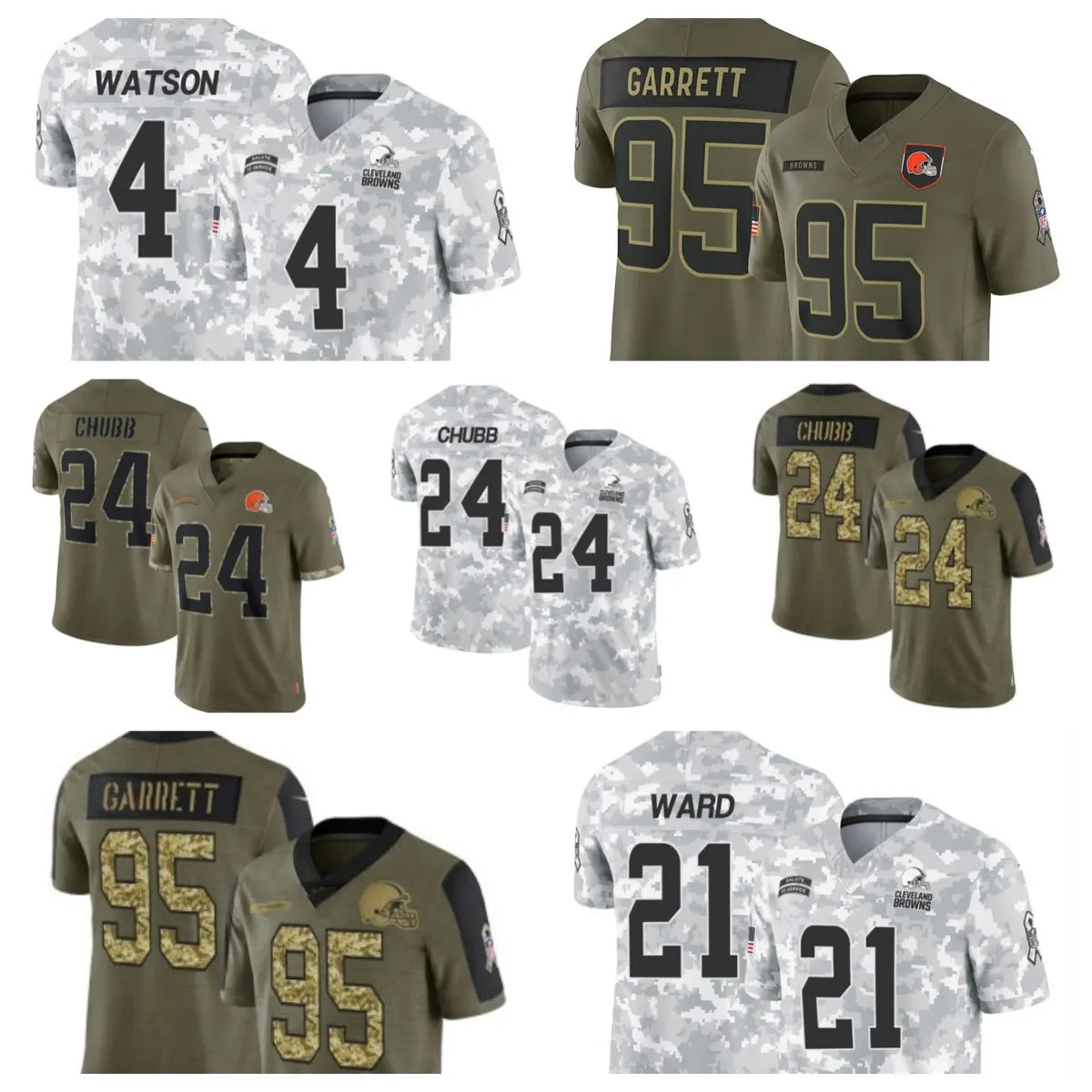 95 Myles Garrett Cities Football Jerseys Nick Chubb Winston Njoku Cedric Tillman - SitterJersey.com