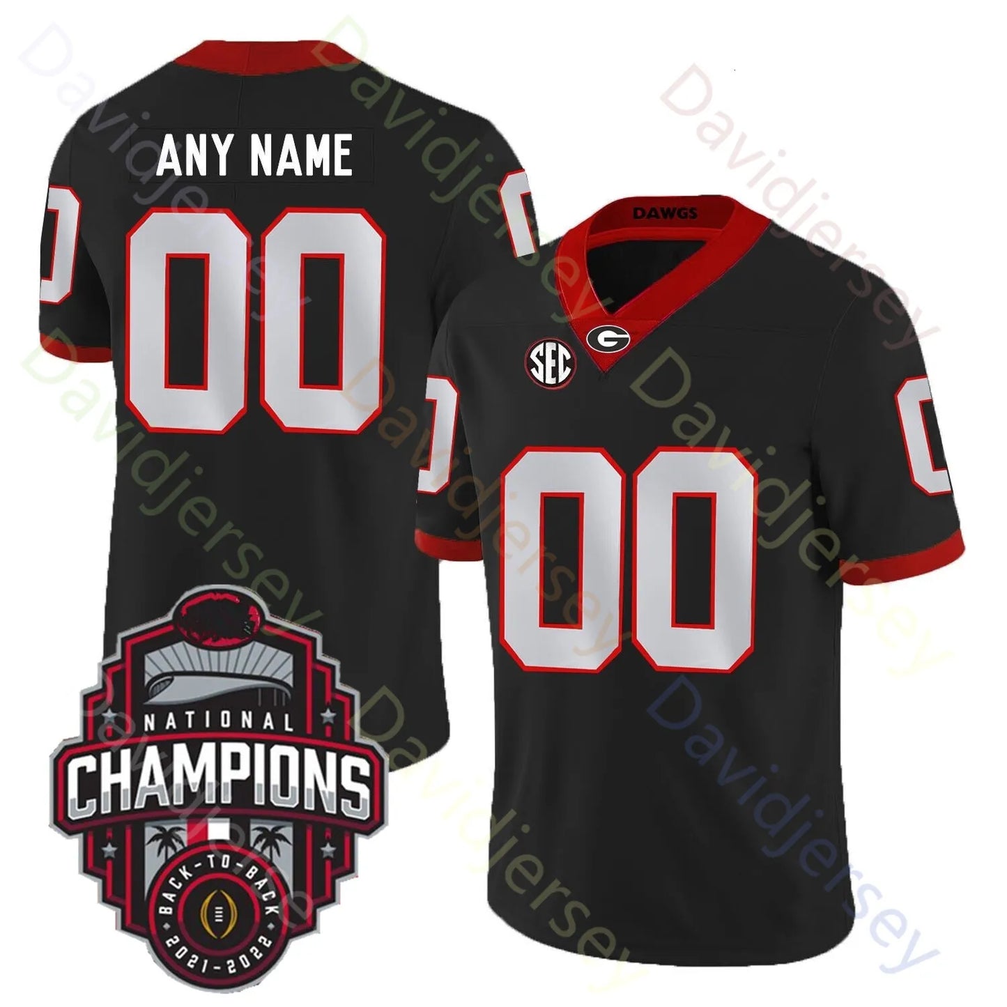 Georgia Bulldog Football Jersey College Gunner Stockton Zachariah Branch Kaiden  - SitterJersey.com