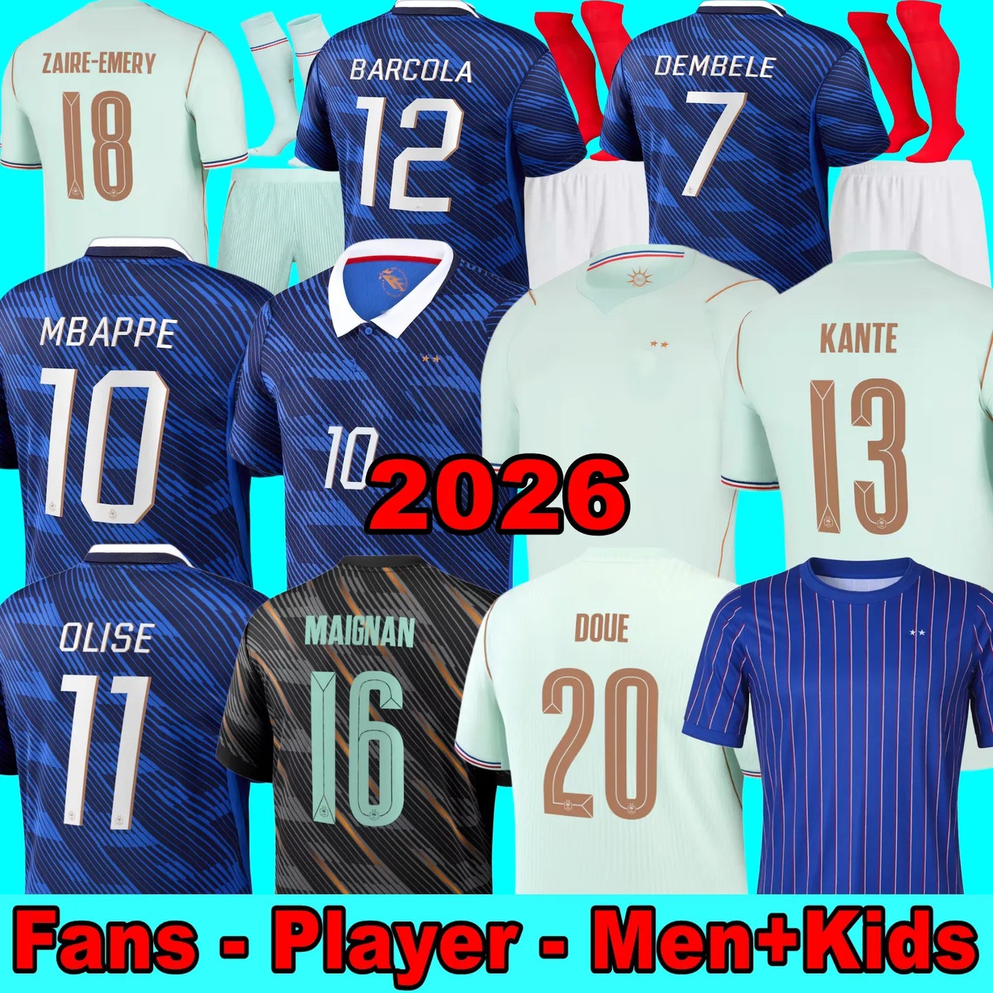 Maillot de foot Kvaratskhelia 2026 soccer jerseys 4th JOAO NEVES HAKIMI football - SitterJersey.com