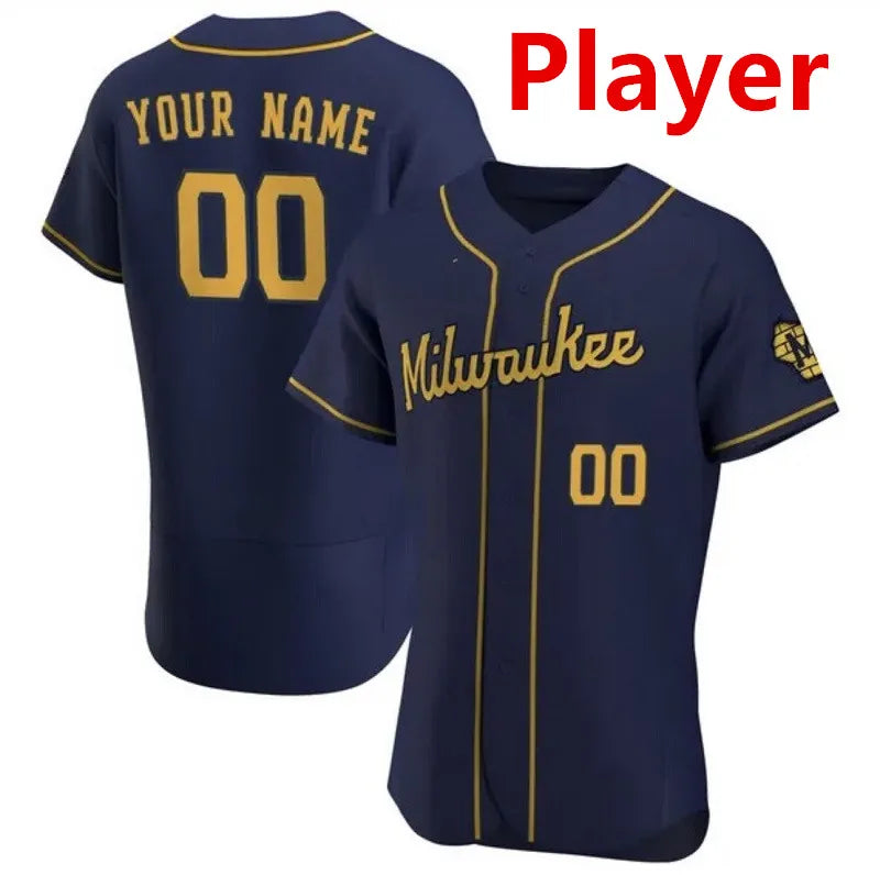 Custom 11 Jackson Chourio Christian 22 Yelich 10 Sal Frelick Jersey Luis Urias C - SitterJersey.com