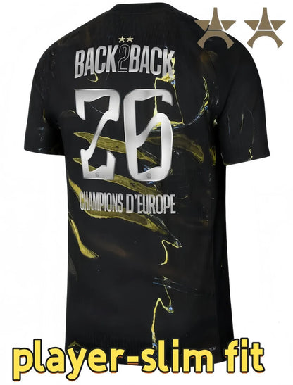 Psge jersey 26 27 DEMBELE HAKIMI BARCOLA NEVES ZAIRE EMERY DONNARUMMA MARQUINHOS - SitterJersey.com