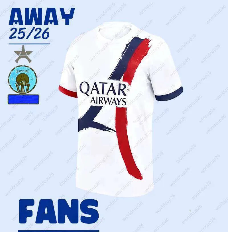25/26 Season 1:1 Soccer Football Jersey Outdoor Sports Shirt Dembele Doue Kvarat - SitterJersey.com