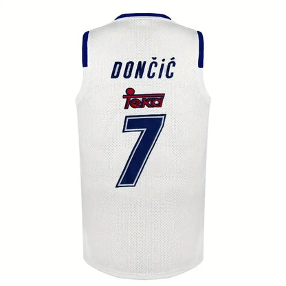 Men's Breathable #7 V-Neck Embroidered Basketball Jersey , Stretchy Polyester Ta - SitterJersey.com