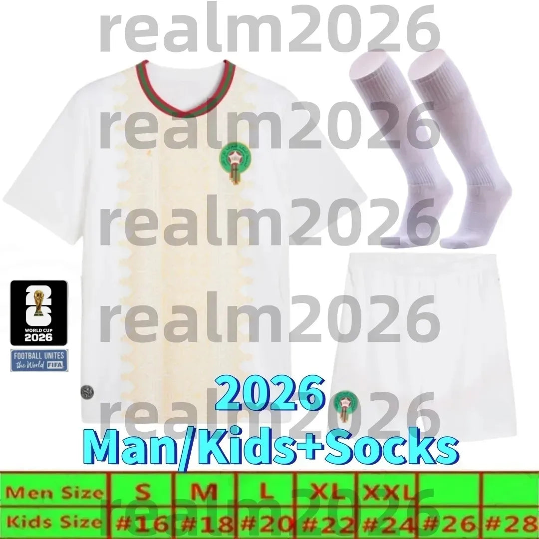 25 26 Morocco Soccer T Shirt NO10 Brahim HAKIMI ZIYECH Player Youth Sport Footba - SitterJersey.com