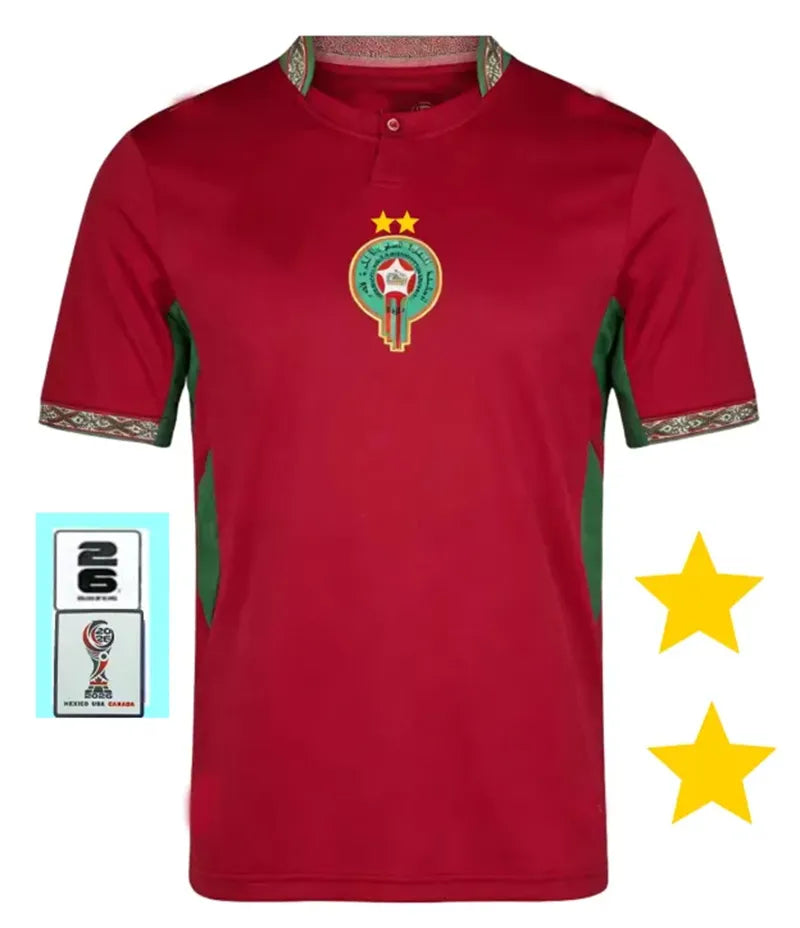2026 Morocco soccer jerseys 26/27 home Maillot foot ZIYECH BELHANDA Camiseta de  - SitterJersey.com