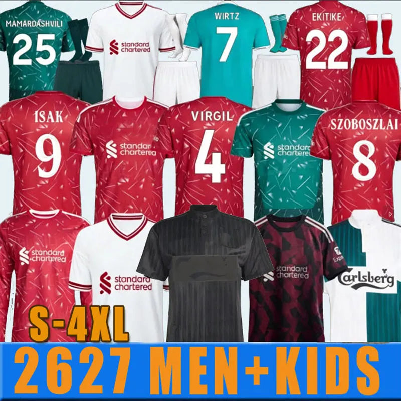 Liverpool Kit 25 26 27 Soccer Jerseys Mohamed Salah ISAK Wirtz Ekitike SZOBOSZLA - SitterJersey.com