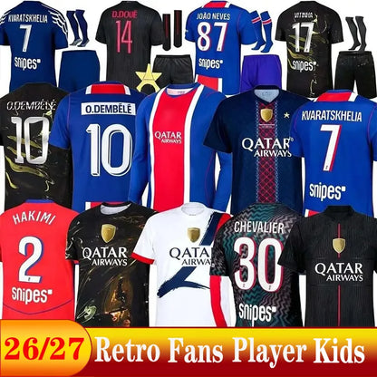 Maillot de foot Kvaratskhelia 2026 soccer jerseys 4th JOAO NEVES HAKIMI football - SitterJersey.com