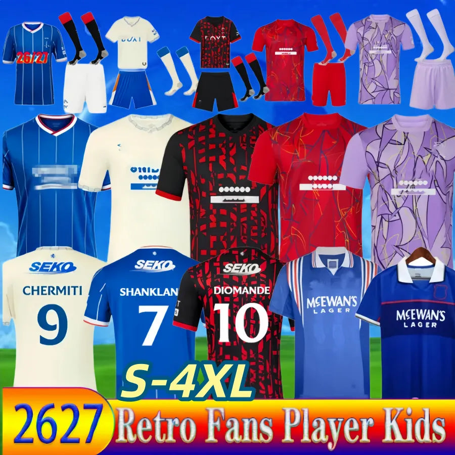 2026 2027 Glasgow RangersSoccer Jerseys Retro home shirt away Glasgow COLAK ROOF - SitterJersey.com