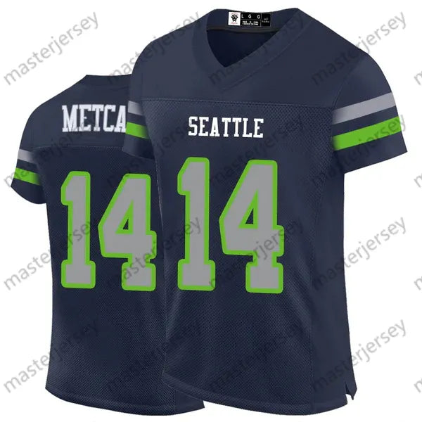 14 Metcalf Football Jerseys Lockett Walker III Smith-Njigba Custom All Stitched  - SitterJersey.com