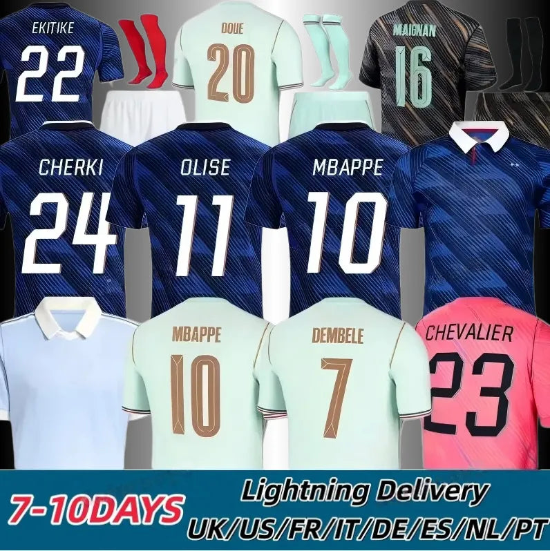 s football shirt 2026 Worlds Cups French soccer jersey MBAPPE Maillots de kit eq - SitterJersey.com