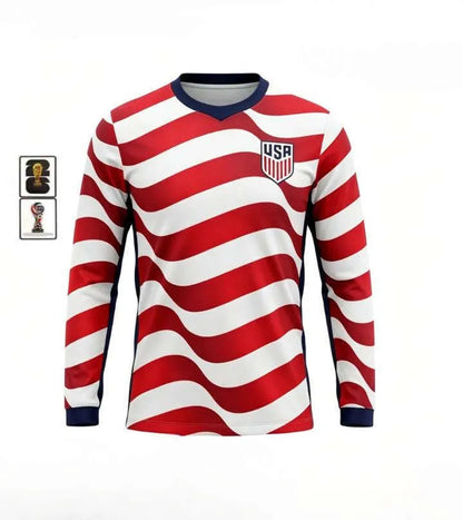 Usa Soccerjersey 2026 World Cup PULISIC BALOGUN Football Jersey AARONSON WRIGHT  - SitterJersey.com