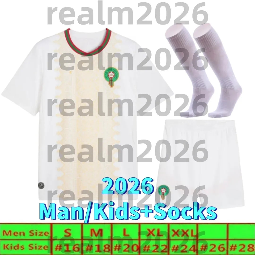25 26 Morocco Soccer T Shirt NO10 Brahim HAKIMI ZIYECH Player Youth Sport Footba - SitterJersey.com