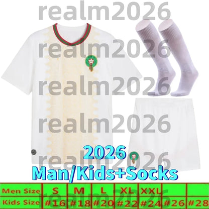 25 26 Morocco Soccer T Shirt NO10 Brahim HAKIMI ZIYECH Player Youth Sport Footba - SitterJersey.com