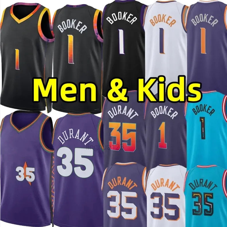 #3 DURANT Men's Basketball Jersey Black Sweatshirt - Embroidered Movie Mesh Slee - SitterJersey.com