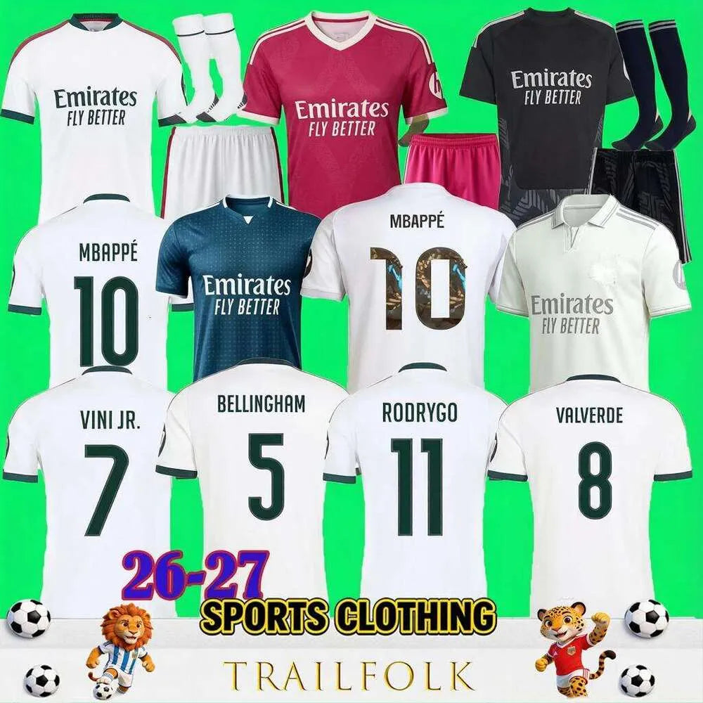 Real Madrid Jersey Kids 2026 Reals Madrid Soccer Jerseys MBAPPE BELLINGHAM Chandal VINI JR Children 26 27 Football Shirt Top Valverde Endrick RODRYGO CAMAVINGA Camiseta Jersey Kids Kits - SitterJersey.com