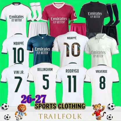 Real Madrid Jersey Kids 2026 Reals Madrid Soccer Jerseys MBAPPE BELLINGHAM Chandal VINI JR Children 26 27 Football Shirt Top Valverde Endrick RODRYGO CAMAVINGA Camiseta Jersey Kids Kits - SitterJersey.com