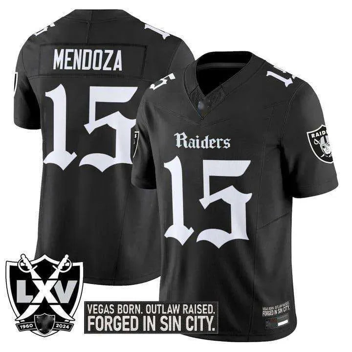 Men Los vegas Women Youth Raider 15 Fernando Mendoza Custom Stitched football Je - SitterJersey.com