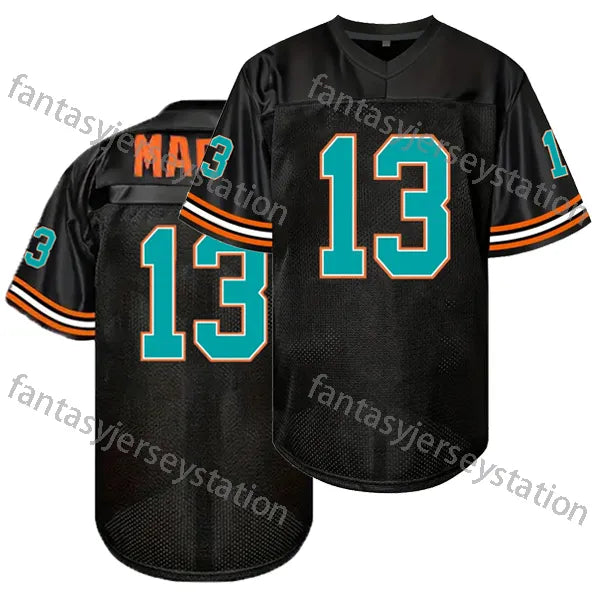 IN STOCK Men's 95 Football Movie Jersey Red Hennessy Queens Bridge Football Jers - SitterJersey.com