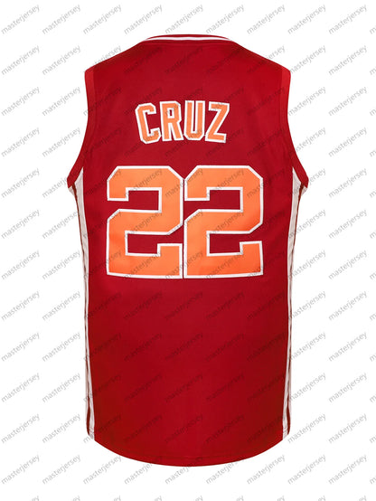 #22 CRUZ RICHMOND Men's Basketball Jersey Sweatshirt - Embroidered Movie Mesh Le - SitterJersey.com
