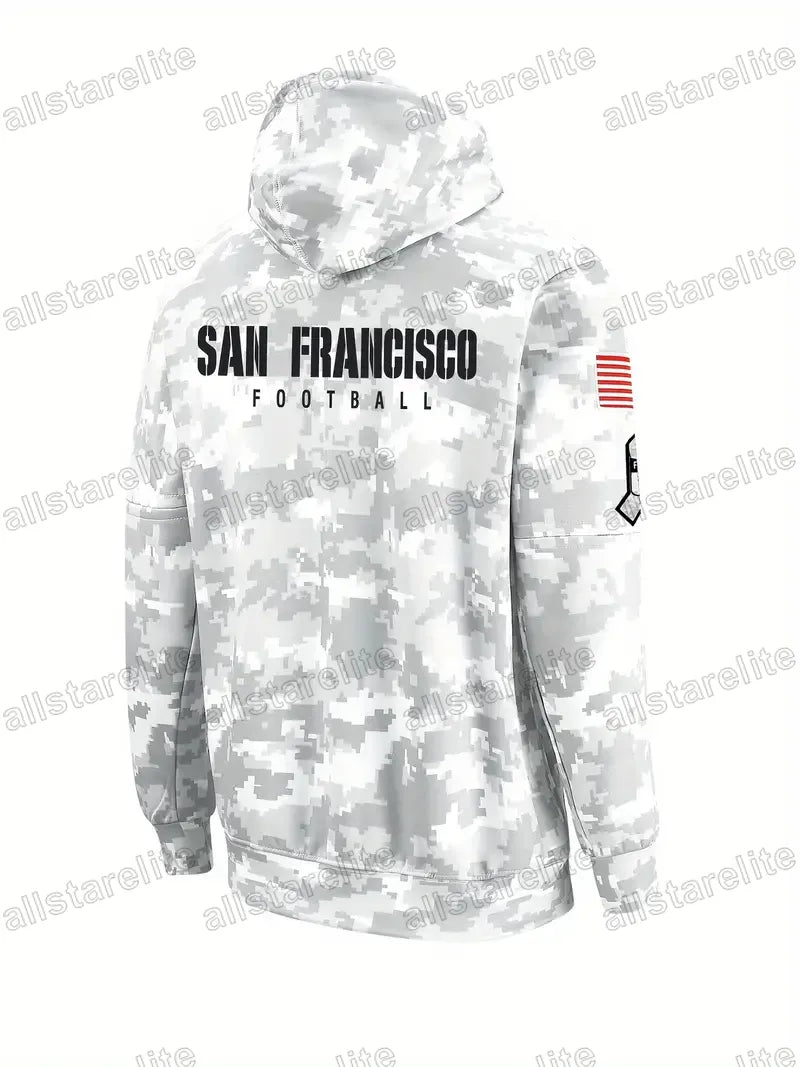 Custom Salute To Service Pullover Football Hoodie Jersey individuation Stitch Ca - SitterJersey.com