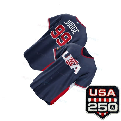 Team USA Baseball Jersey Aaron Judge Paul Skenes Bobby Witt Jr Kyle Schwarber Ca - SitterJersey.com