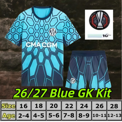 26 27 Maillot Marseille 2027 OM Monumentale Soccer Jerseys GREENWOOD RULLI BALER - SitterJersey.com