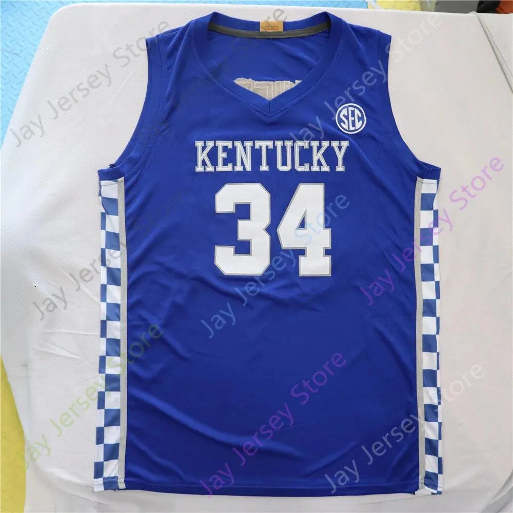 Kentucky Wildcat Basketball Jersey College 1 Denzel Aberdeen 00 Otega Oweh 5 Col - SitterJersey.com