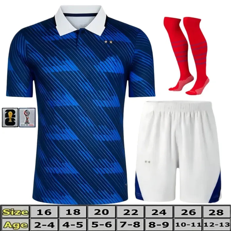 France Football Jersey 2026 France Jersey World Cup 2026 French Soccer Jerseys MBAPPE DEMBELE EKITIKE Olise Kids National Team Retro Football Tops Shirt Maillot De Foot ZIDANE HENRY - SitterJersey.com
