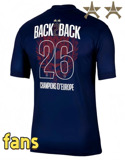 Psge jersey 26 27 DEMBELE HAKIMI BARCOLA NEVES ZAIRE EMERY DONNARUMMA MARQUINHOS - SitterJersey.com