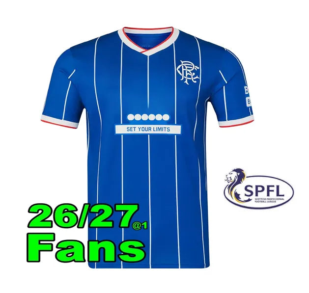 2026 Glasgow RangersS fc 26 27 home soccer jersey home Ranger COLAK ROOFE LUNDST - SitterJersey.com