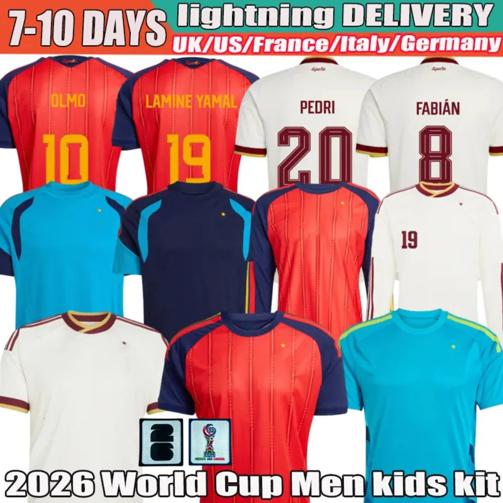 PEDRI 2026 Spain Soccer Jerseys LAMINE YAMALEspana Camiseta de futbol CUCURELLA  - SitterJersey.com