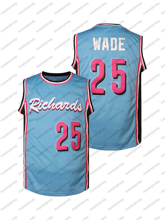 #25 WADE Men's Basketball Jersey Sweatshirt - Embroidered Movie Mesh Letters \u0 - SitterJersey.com