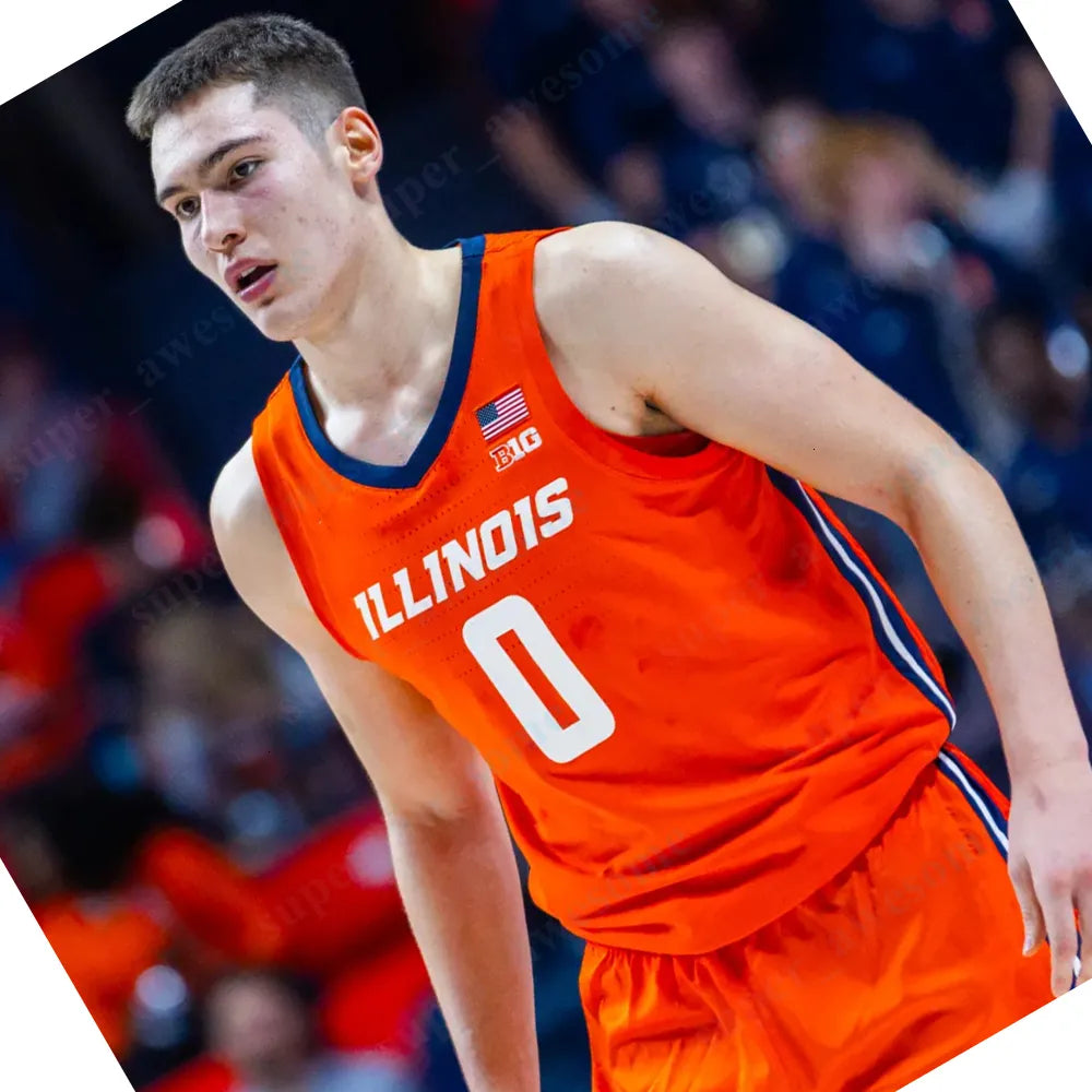 2 Andrej Stojakovic Illinois Fighting Illini Basketball Jersey Tomislav Ivisic K - SitterJersey.com