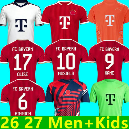 bayern 26 27 KANE Soccer Jerseys LUIS DIAZ MUSIALA OLISE N.Jackson GNABRY MUnICH - SitterJersey.com