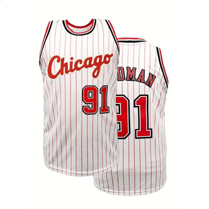 Men's Breathable #7 V-Neck Embroidered Basketball Jersey , Stretchy Polyester Ta - SitterJersey.com