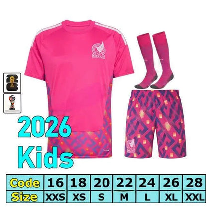 Mexico 2026 World Cup RAUL CHICHARITO Soccer Jersey 26 27 H LOZANO Kids Kit Foot - SitterJersey.com