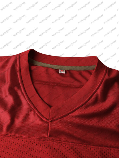 #28 GREEN Men's Comfy V-Neck Football Jerseys Mesh Embroidery For Training And C - SitterJersey.com