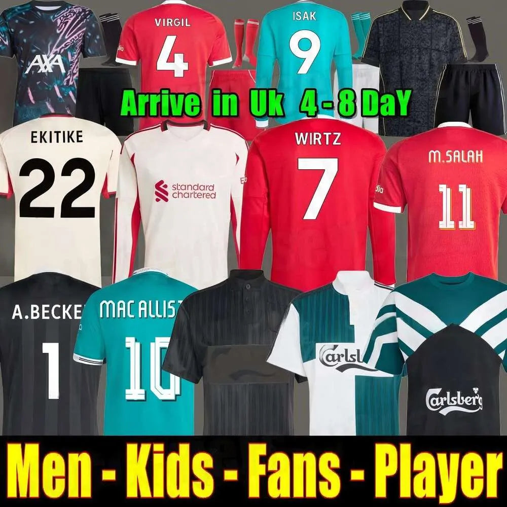 25 26 27 liverpool Wirtz SALAH football shirt Ekitike MAC ISAK ALLISTER Kerkez G - SitterJersey.com