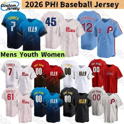 Philadephia Phillies Jersey Kyle Schwarber Trea Turner Zack Wheeler Cristopher S - SitterJersey.com