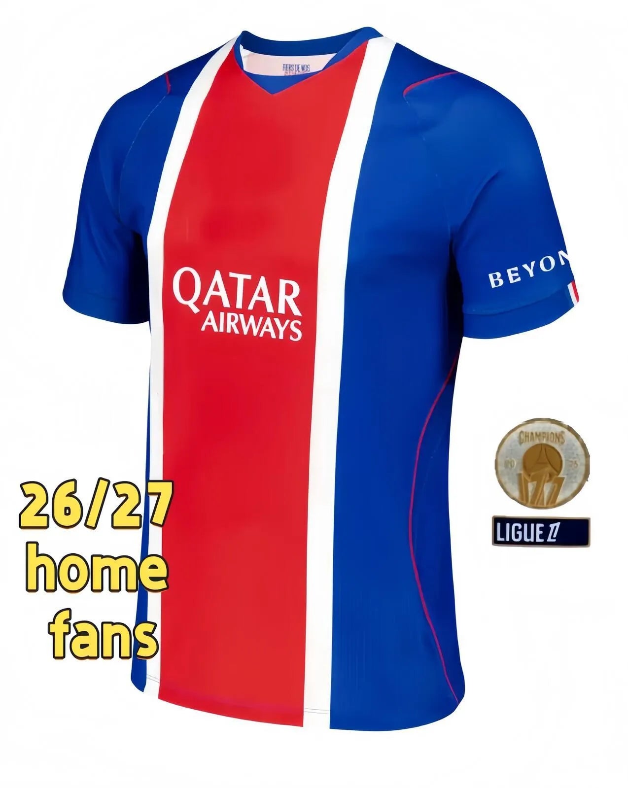 Psge jersey 26 27 DEMBELE HAKIMI BARCOLA NEVES ZAIRE EMERY DONNARUMMA MARQUINHOS - SitterJersey.com
